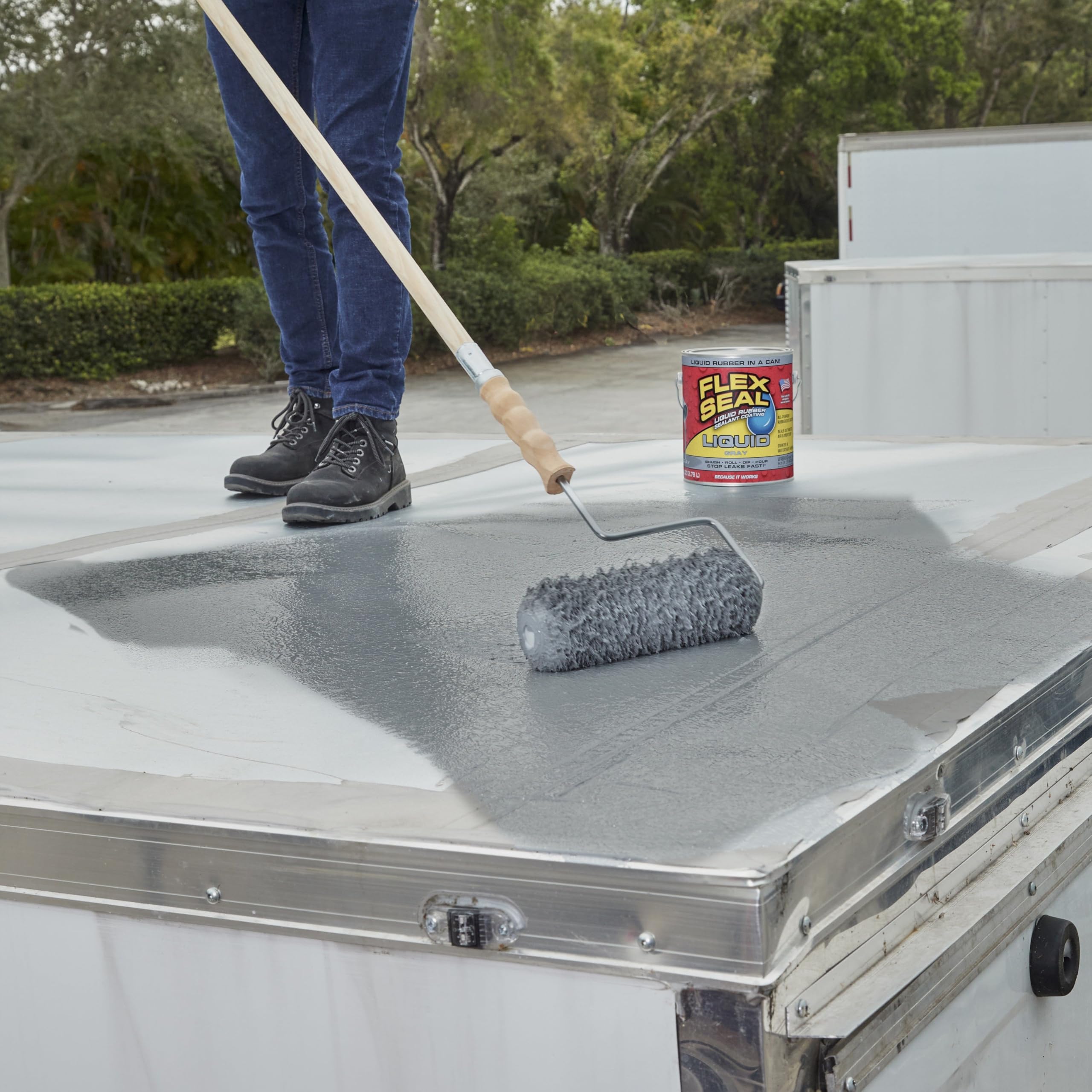 Flex Seal Liquid basement application guards against moisture around masonry