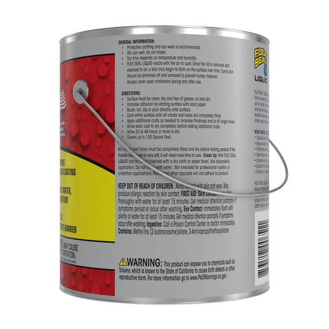 Flex Seal Liquid on basement wall coating creates a watertight barrier.