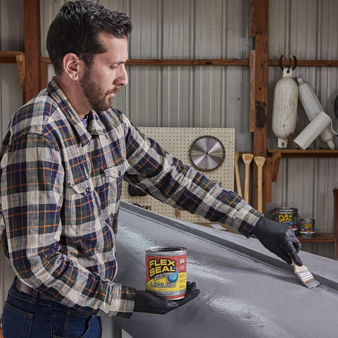 Flex Seal Liquid basement waterproof coating protects masonry and concrete from moisture.