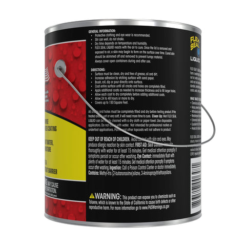 Flex Seal Liquid brush-application image; easy waterproof seal on irregular surfaces.
