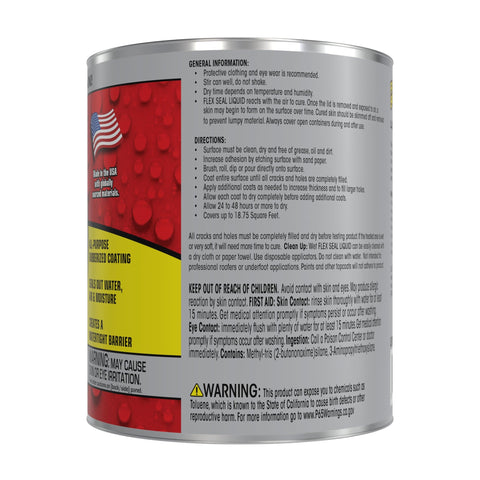 Flex Seal Liquid brush application delivers a smooth, flexible coating.