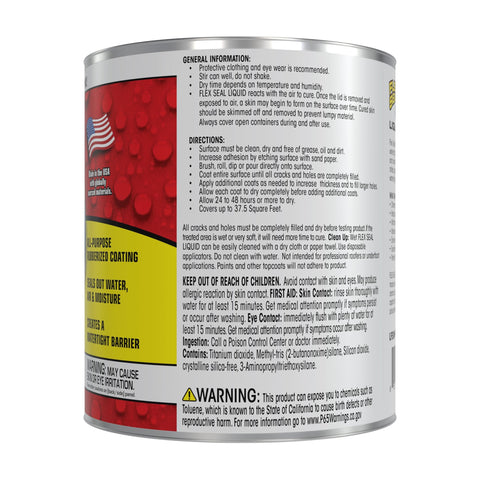 Flex Seal Liquid applying with a brush for flexible coating.