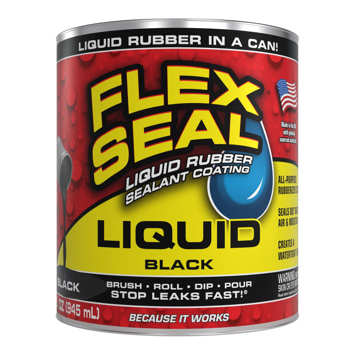 Flex Seal Liquid can application demonstrates fast waterproofing on a seam
