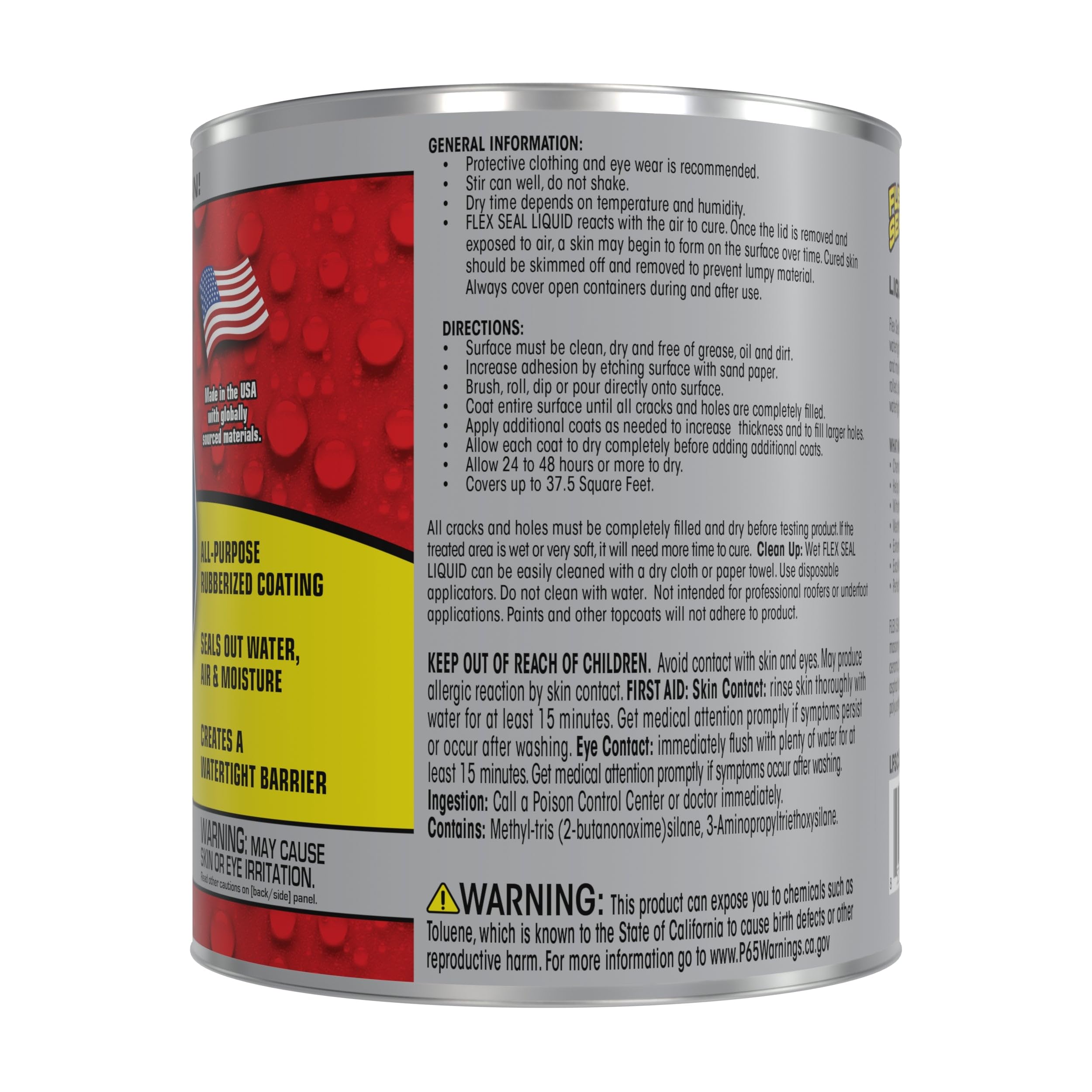 Flex Seal Liquid applied to roof with brush for leak protection.