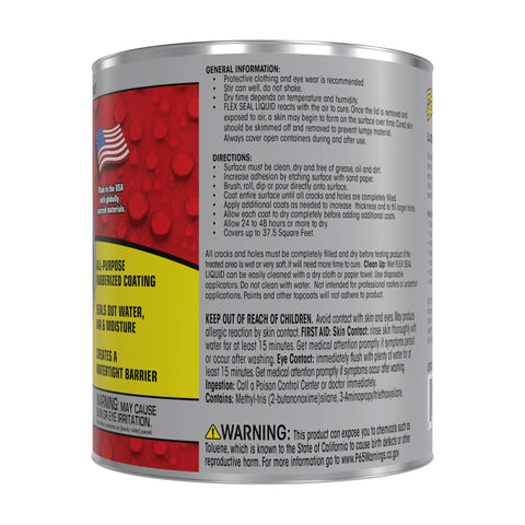 Flex Seal Liquid applied to roof with brush for leak protection.