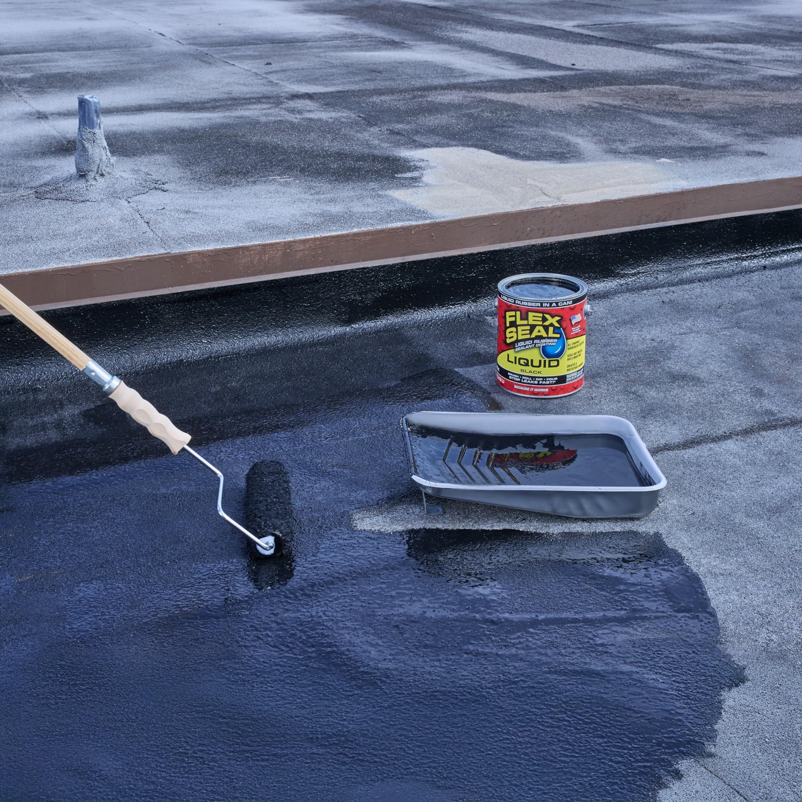 Flex Seal Liquid uv-resistant coating under sun exposure.