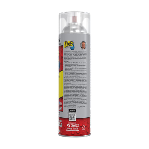 Flex Seal MAX clear spray application shows fast spray-on sealing for wide cracks.