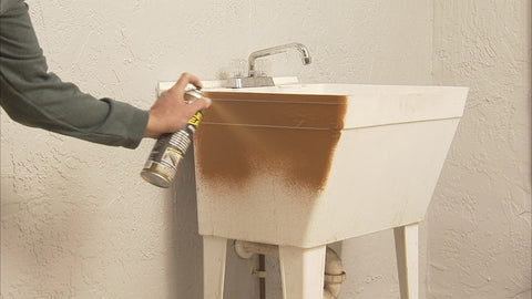 Flex Seal protected gutter seams to prevent water intrusion