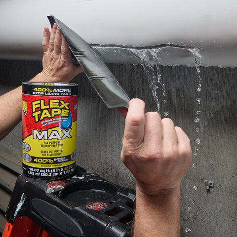 Flex Tape can be applied hot or cold to patch surfaces in any situation.