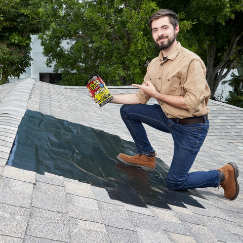 Flex Tape rubberized backing conforms to curved surfaces for strong, flexible repairs.