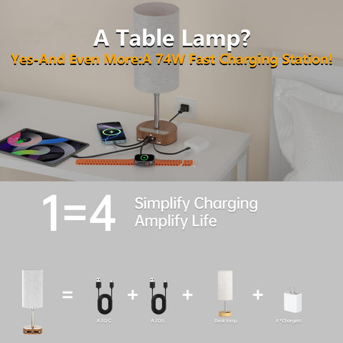 FlexTurtle 3-way dimming lamp sets bright or soft mood lighting.