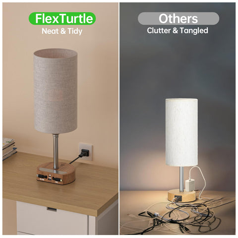 FlexTurtle nightstand setup ideal for bedrooms, desks, or living areas.