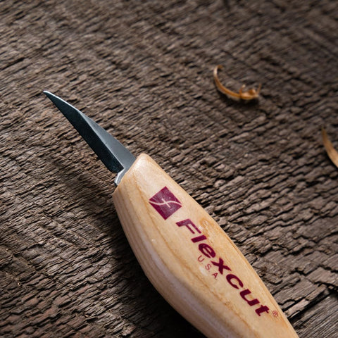 FLEXCUT KN13 detail knife in action for careful cutting.