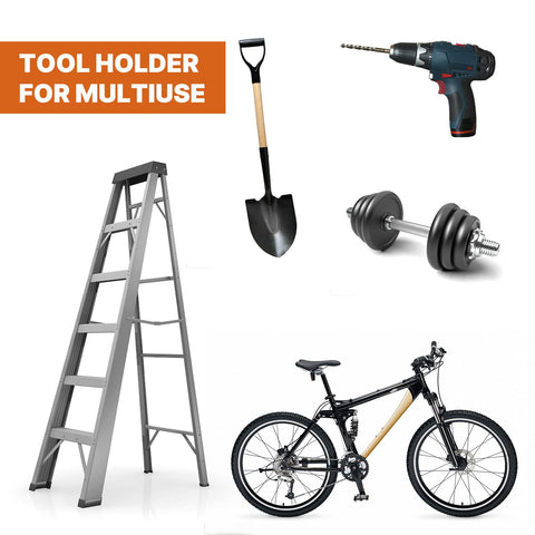 FLEXI RODS grass trimmer hanger for quick access.