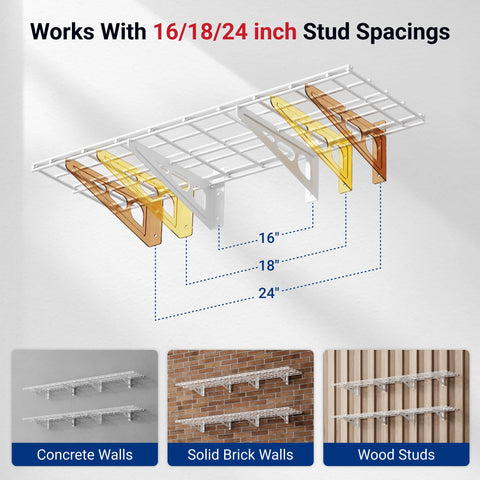 Two white shelves per tier suitable for pantry organization.