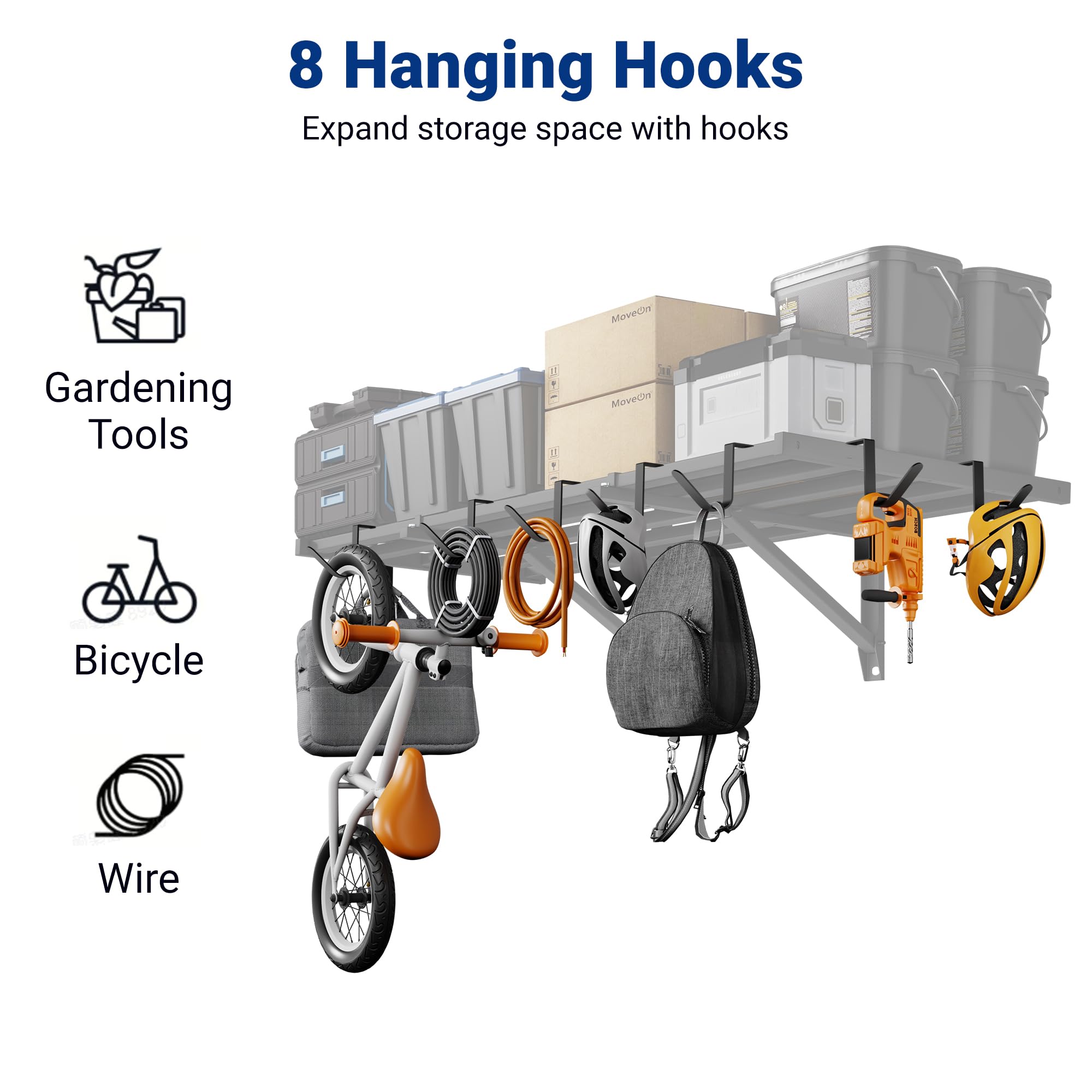FLEXIMOUNTS snap-in pins enable tool-free quick installation.