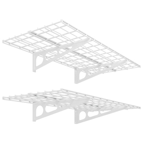 FLEXIMOUNTS 2x4ft wall shelf front view for durable garage storage