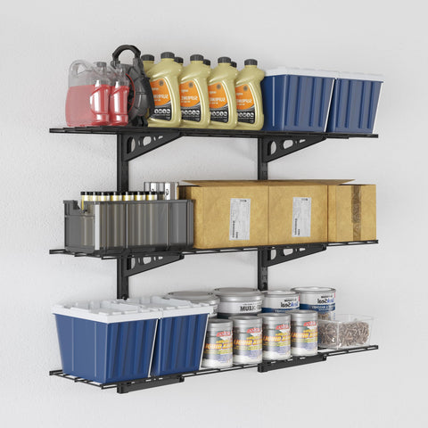 FLEXIMOUNTS 1x4ft configuration helps organize a cluttered workspace.