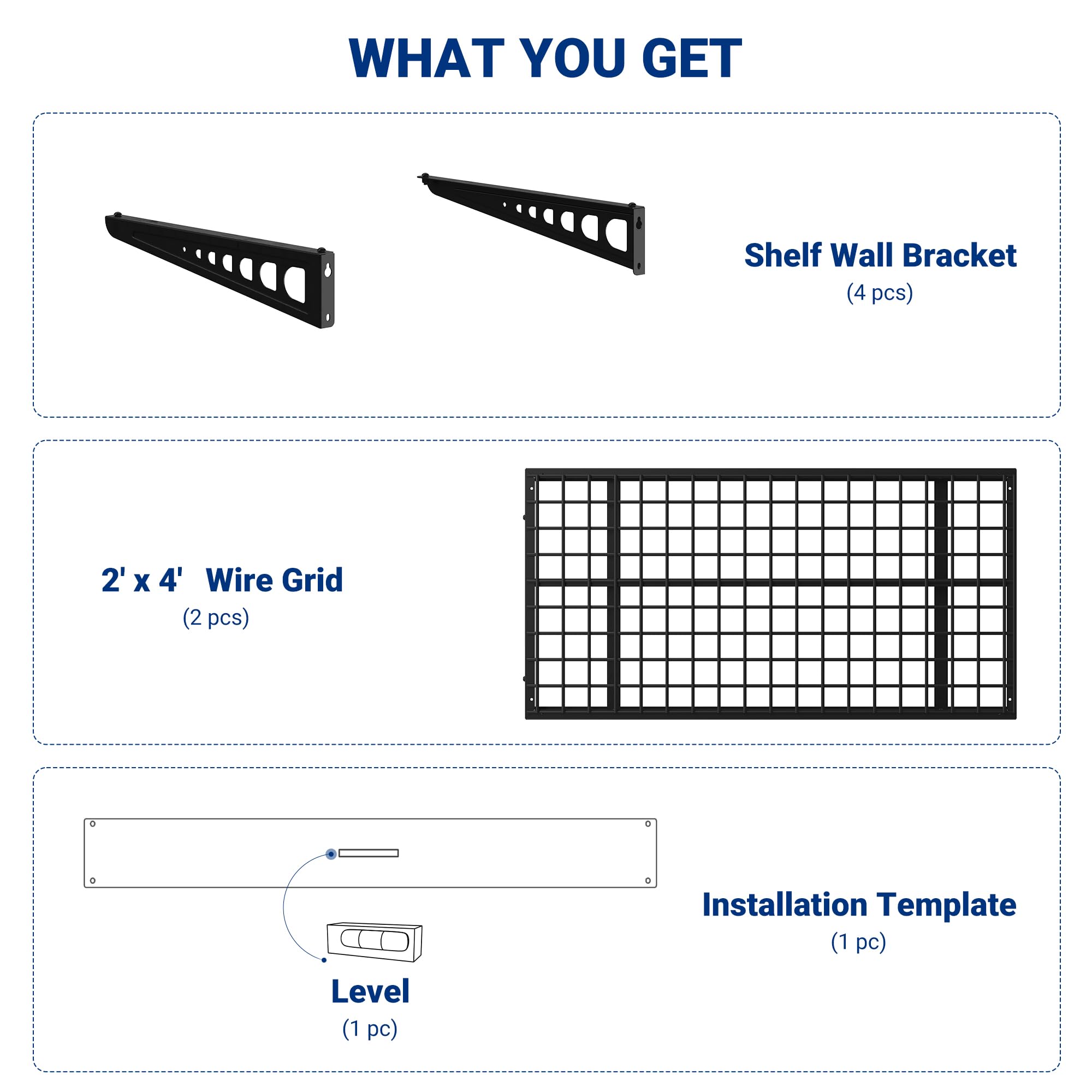 FLEXIMOUNTS compatible with wood studs and concrete walls for versatile mounting.