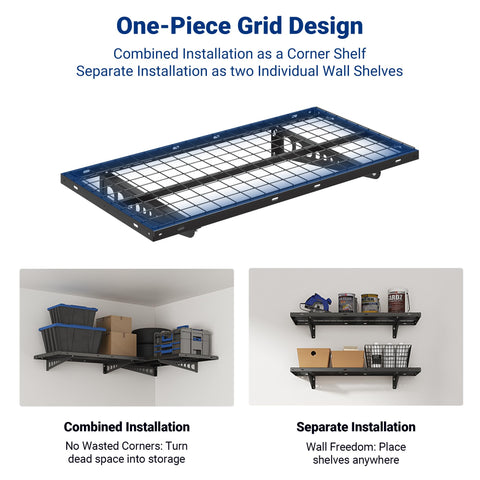 FLEXIMOUNTS hardware included speeds up setup in a garage or workshop.