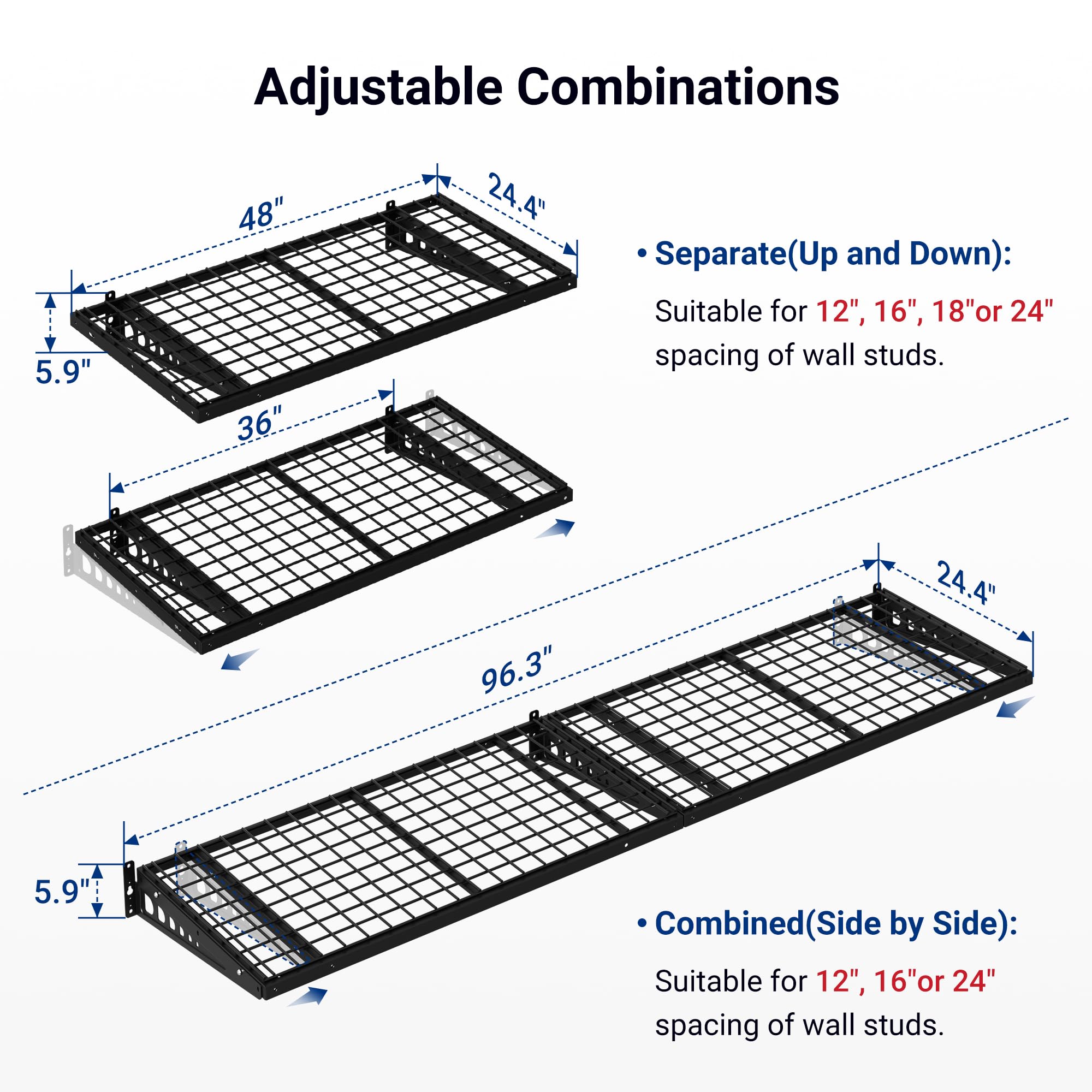 FLEXIMOUNTS heavy-duty steel grid frame showing durable, long-lasting storage.