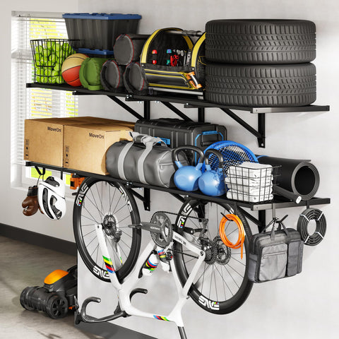 FLEXIMOUNTS 2x6ft wall shelf assembly for garage storage