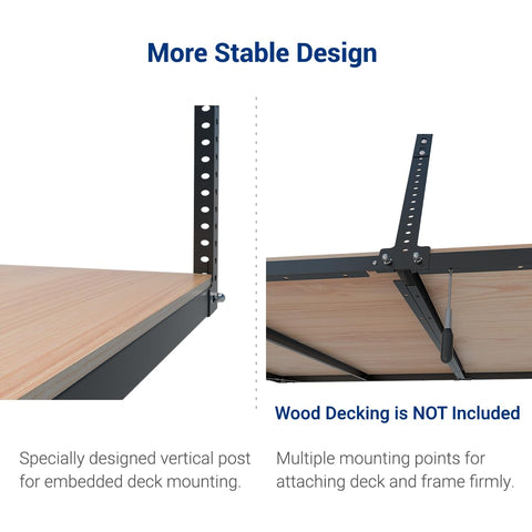 FLEXIMOUNTS ceiling dropdown from 22 to 40 inches enables versatile garage storage.