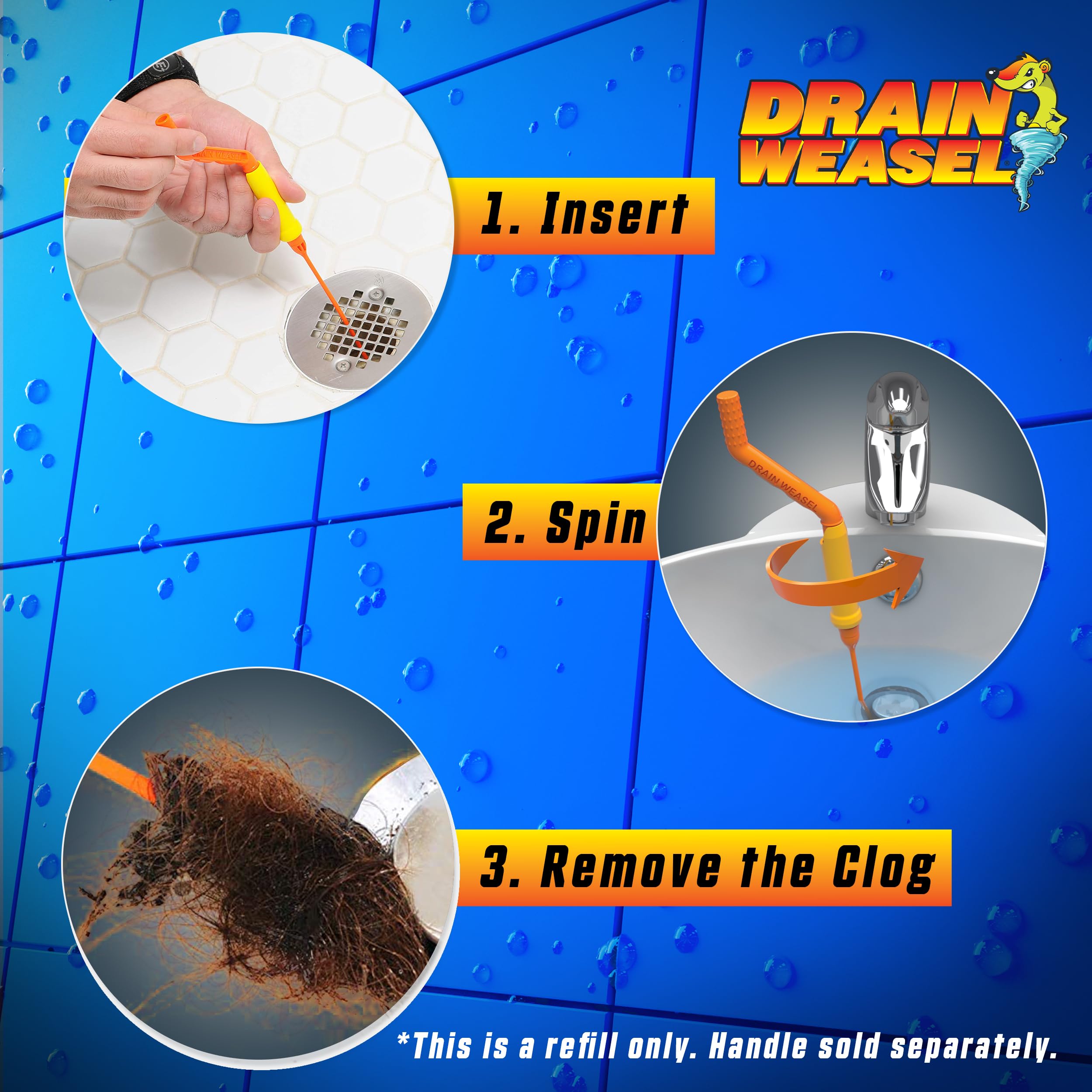 FlexiSnake disposable wands simplify cleanup after unclogging sinks and showers.