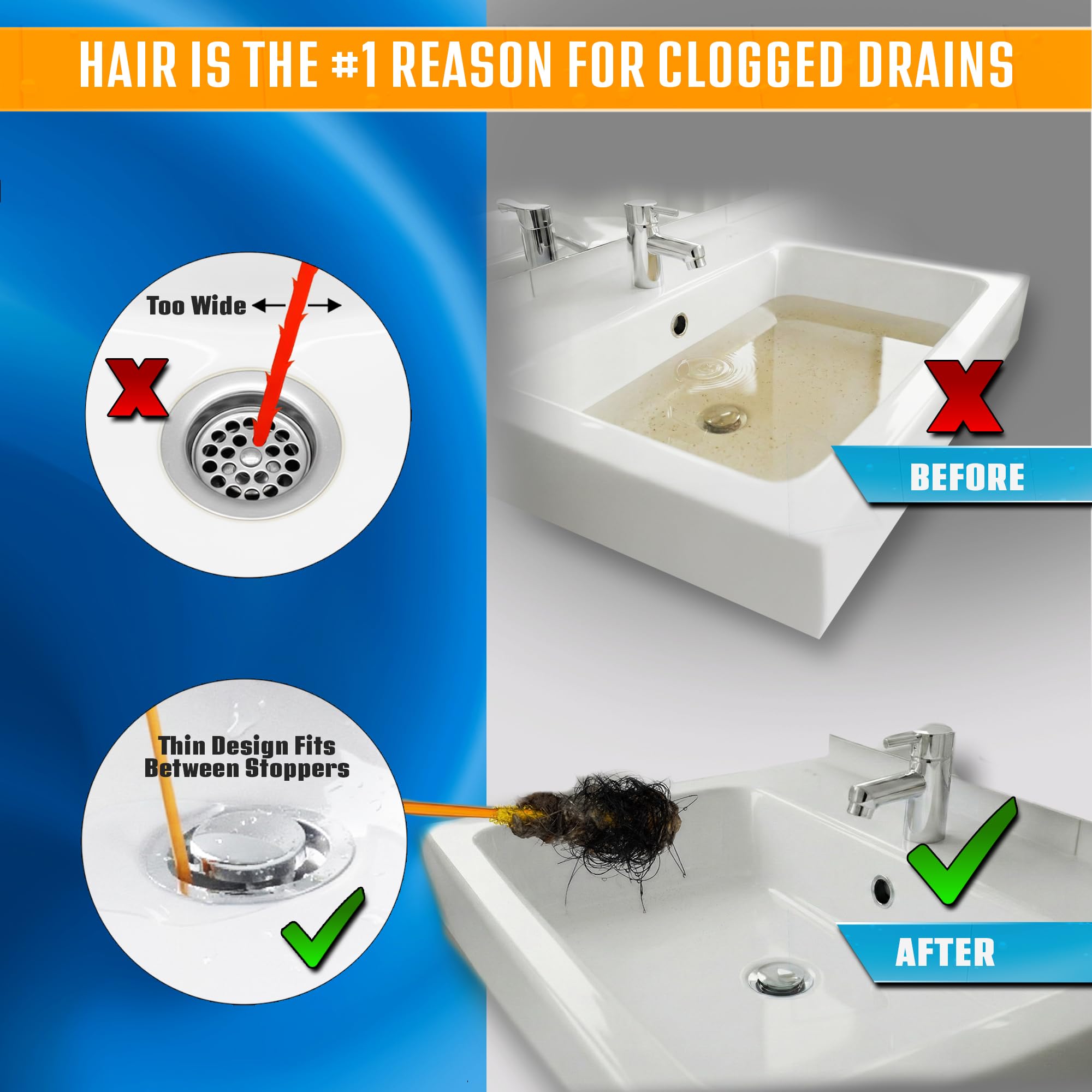 FlexiSnake five disposable wands enable quick cleanup.