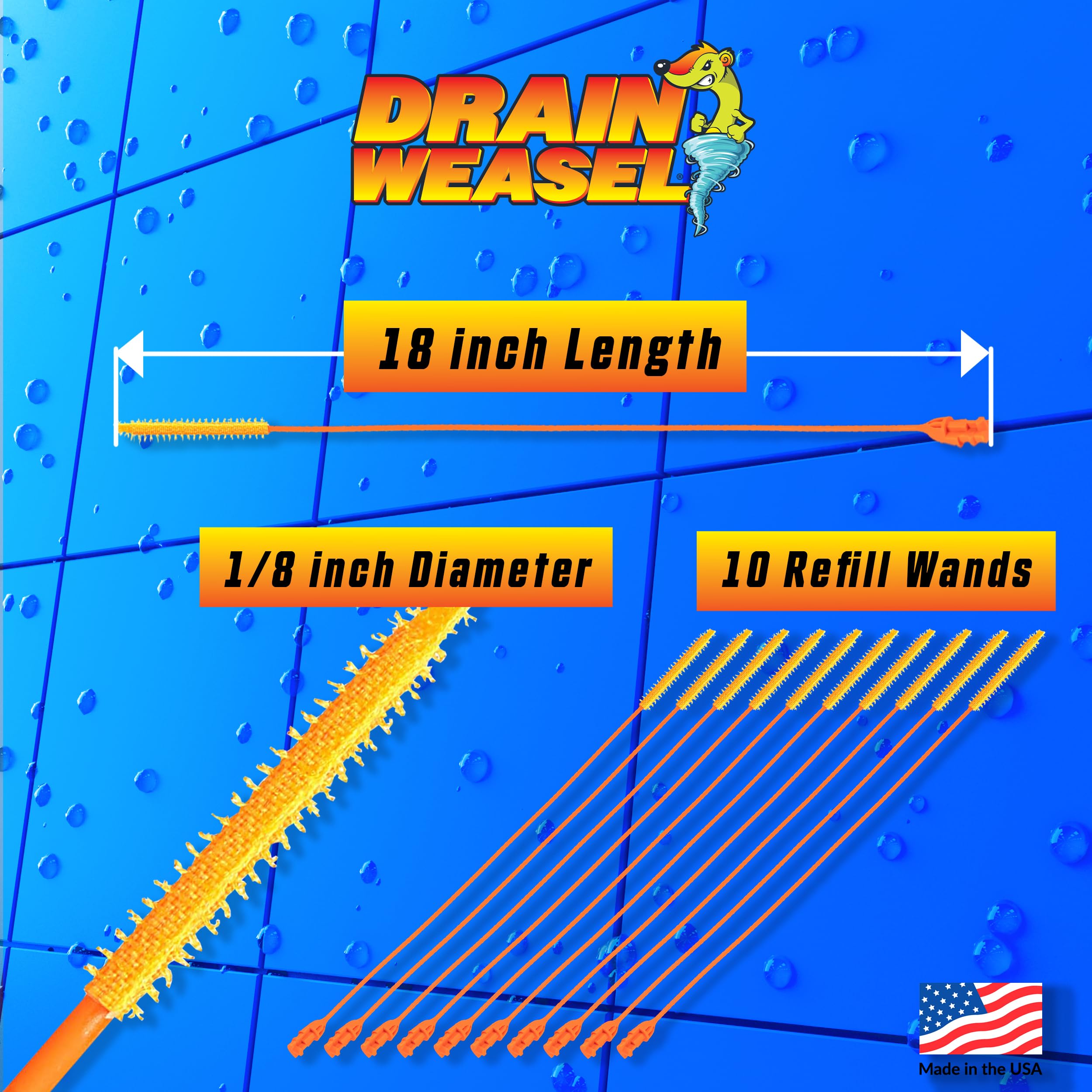 FlexiSnake drain wand kit keeps bathroom drains flowing smoothly.