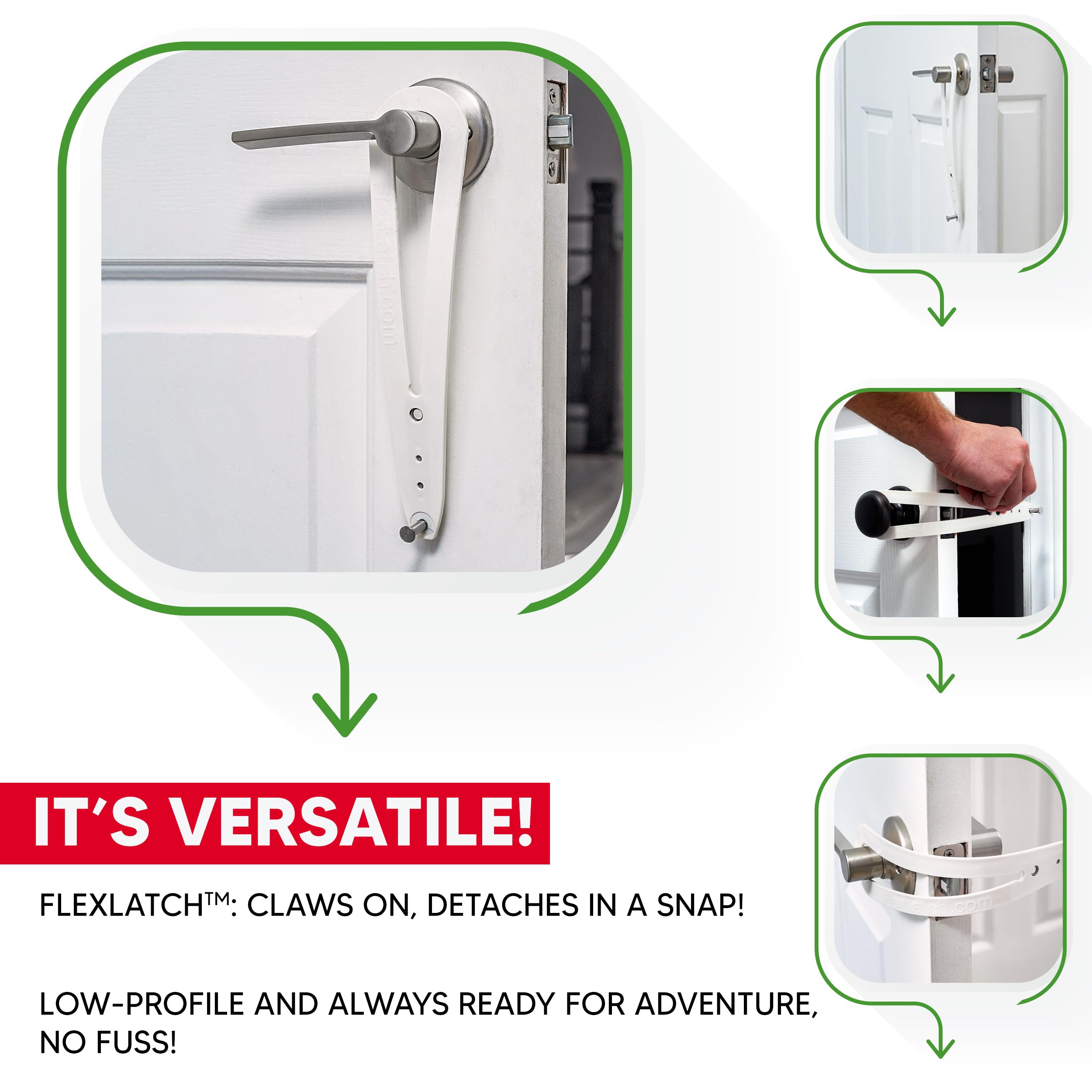 FlexLatch nylon and stainless-steel core durability in action