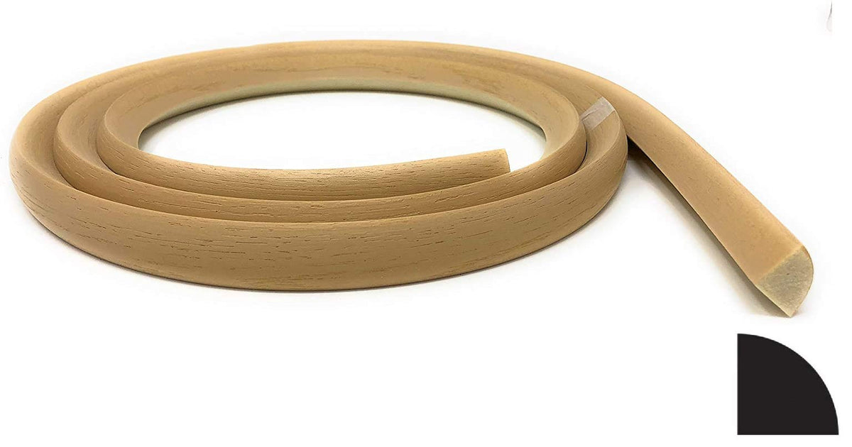 FLEXTRIM WM105 quarter-round molding with light oak texture for easy finishing.