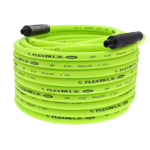 Flexzilla air hose extended view shows easy handling and flat lay.