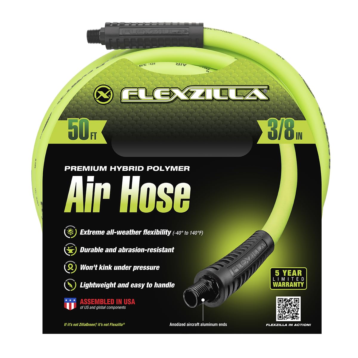 Flexzilla outer cover abrasion-resistant ensures durable performance in demanding workshop tasks
