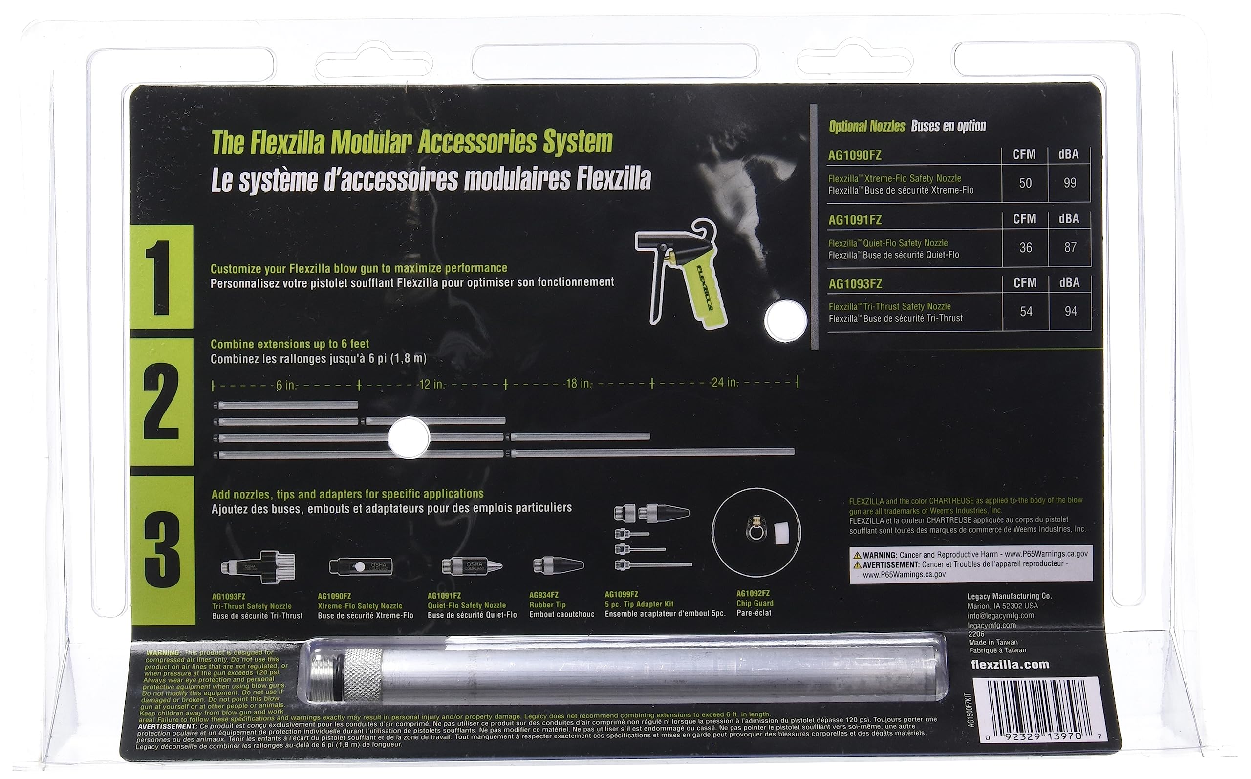 Flexzilla X1 blow gun kit trigger for precise control