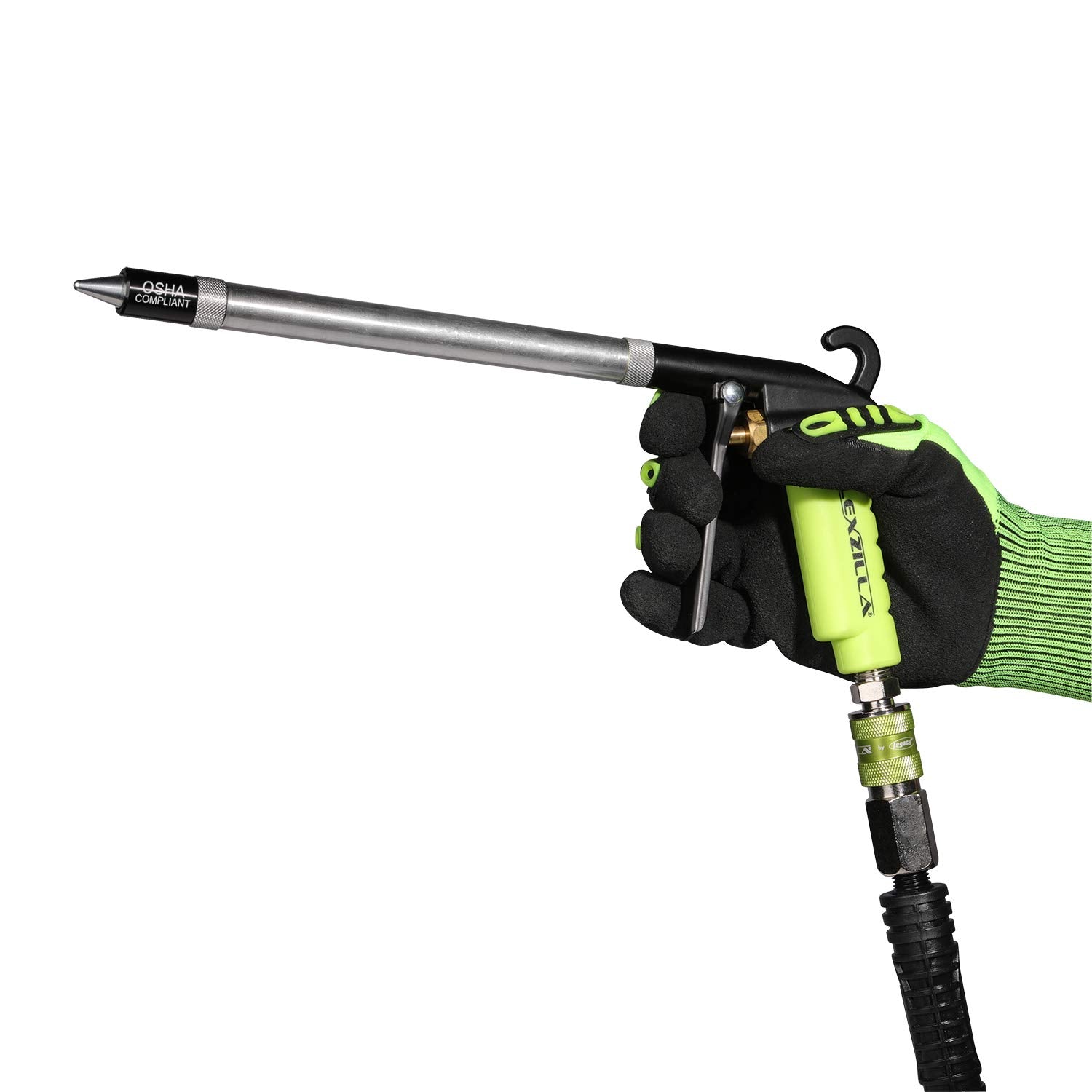 Flexzilla X1 blow gun kit ZillaGreen color on rugged tool