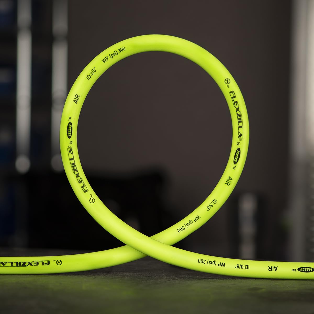 Flexzilla zillaGreen color close-up highlights high visibility.