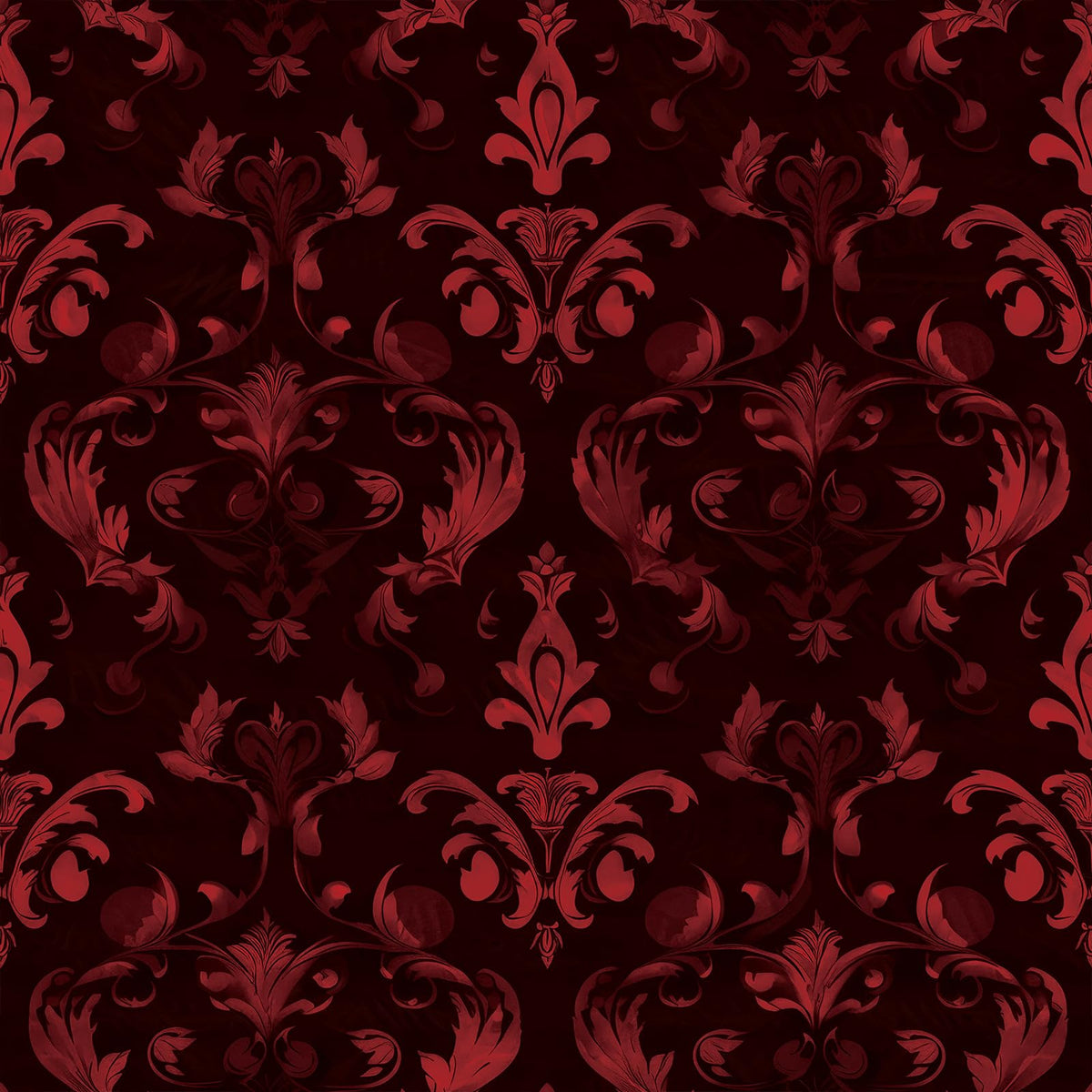 FLFK Vintage Red Gothic wallpaper closeup texture for rich, moody walls.