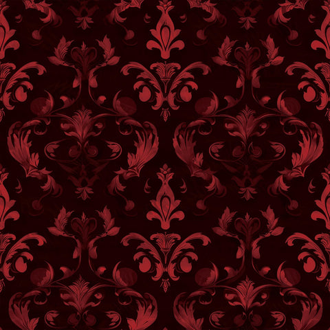 FLFK Vintage Red Gothic wallpaper closeup texture for rich, moody walls.