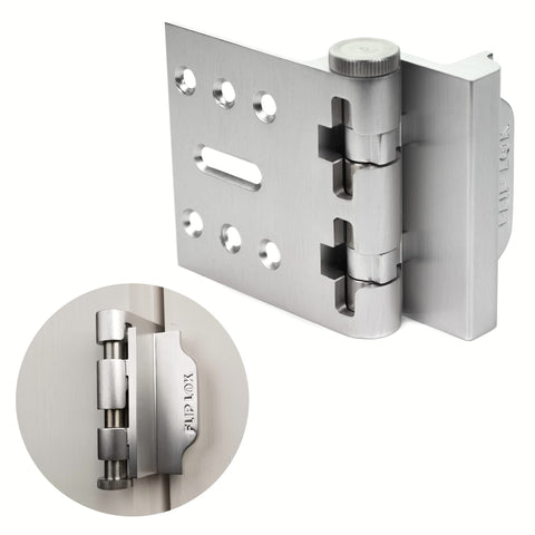 FlipLok door lock mechanism close-up shows strength and precise engineering for secure entry.