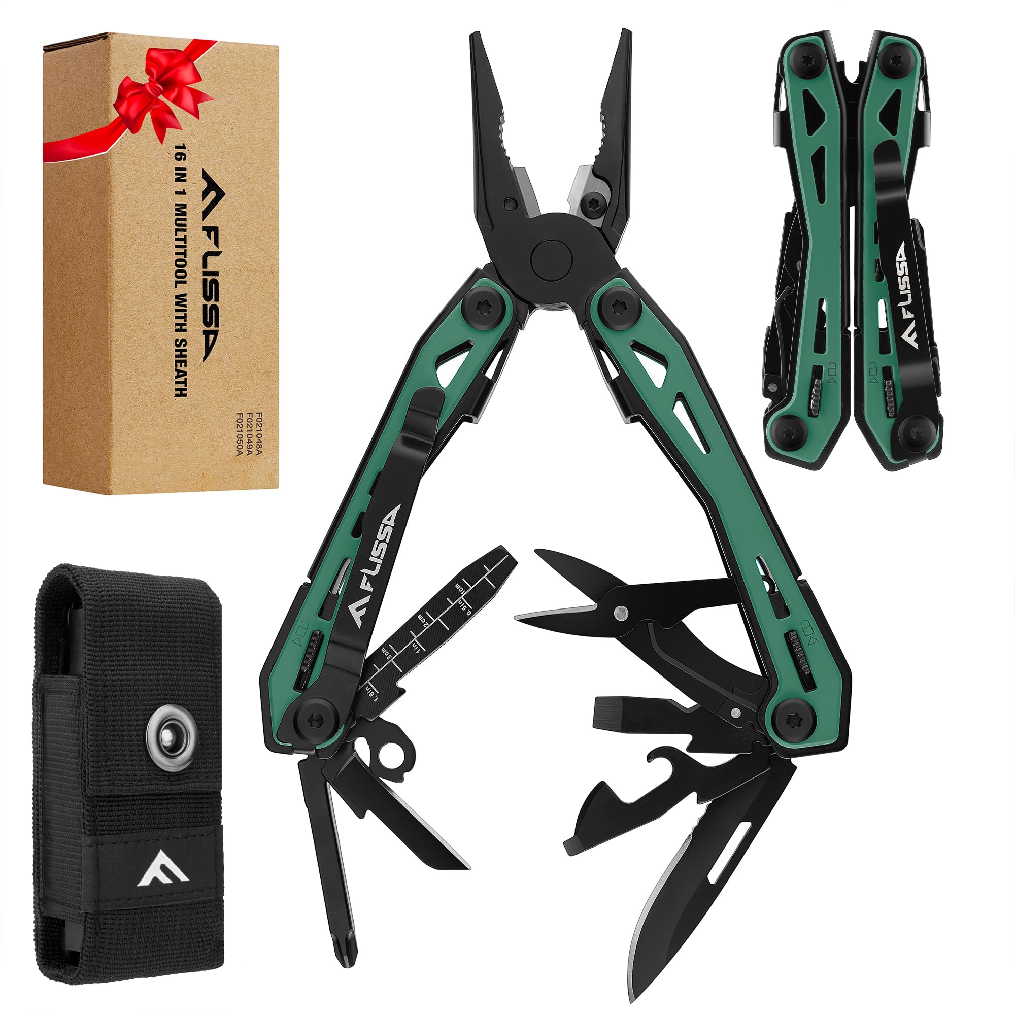 FLISSA 16-in-1 multi-tool pliers close-up for versatile everyday carry