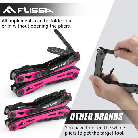 FLISSA pink multitool bottle opener for campsite refreshments