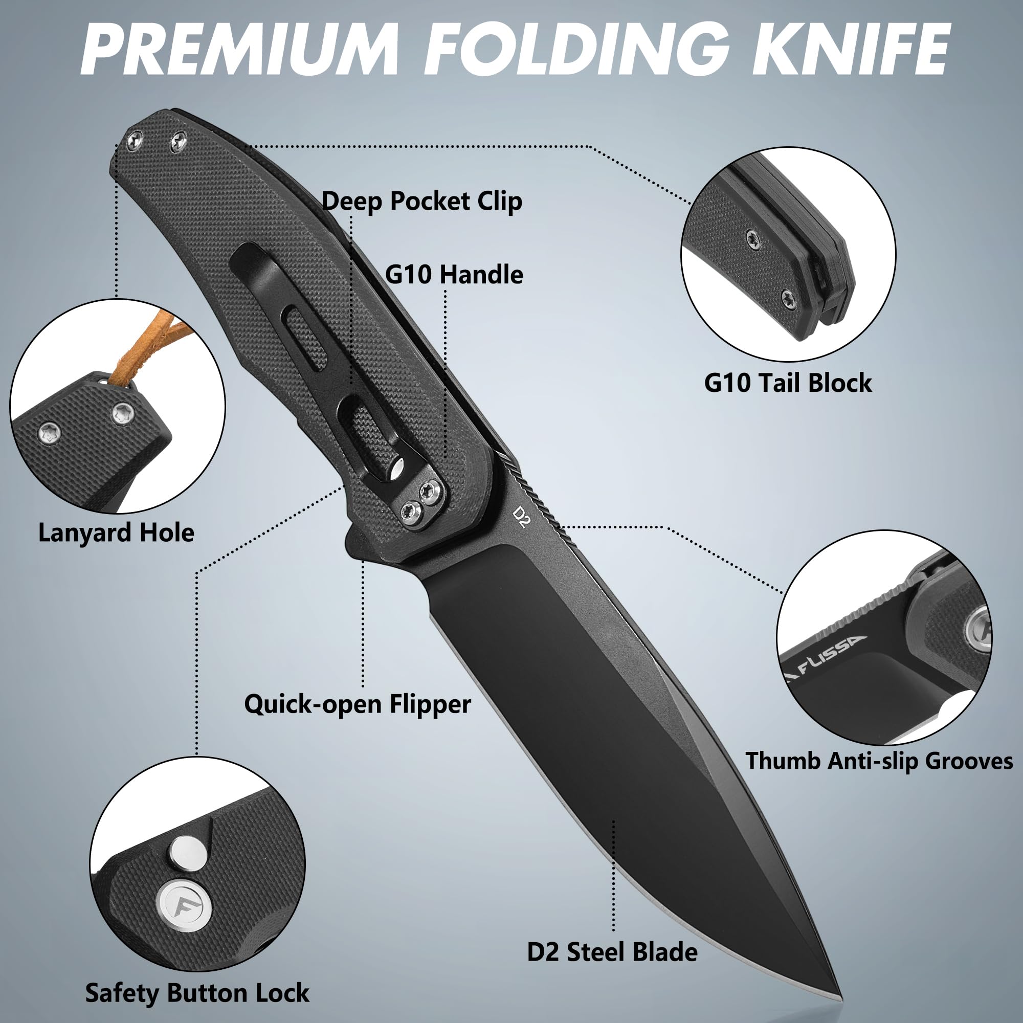 Compact folded form of FLISSA knife fits easily in a pocket