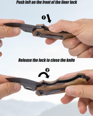 FLISSA knife features secure liner lock for safe operation