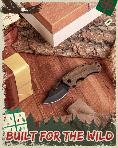 Stonewashed blade on FLISSA knife for durability in rugged tasks