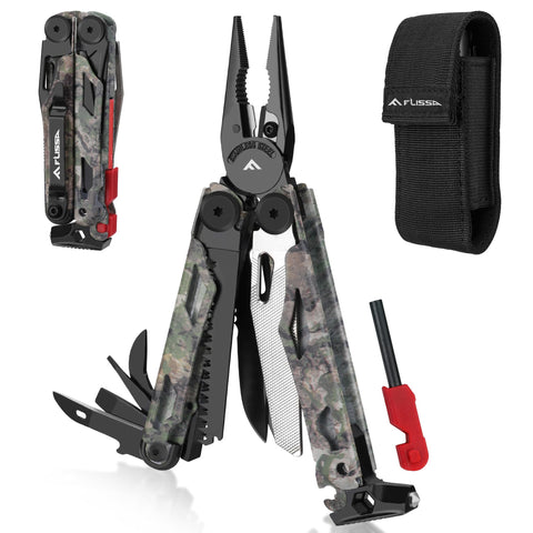 Flissa multitool 18-in-1 compact fold for fast field repairs and outdoor tasks.