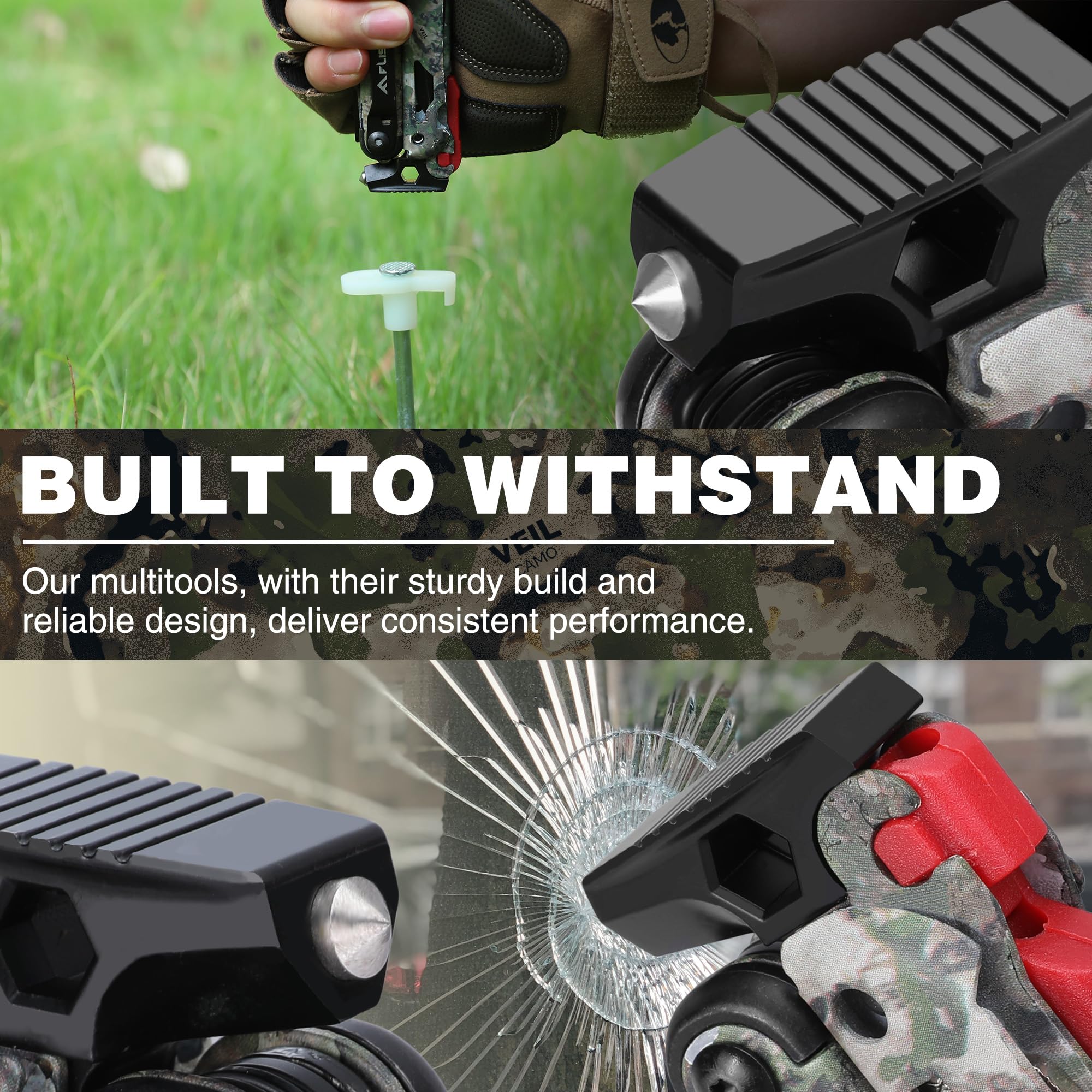 Flissa multitool serrated knife for precision slicing on hikes and picnics.