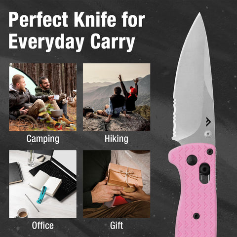 FLISSA pink folding knife makes a thoughtful gift for dad or friend.