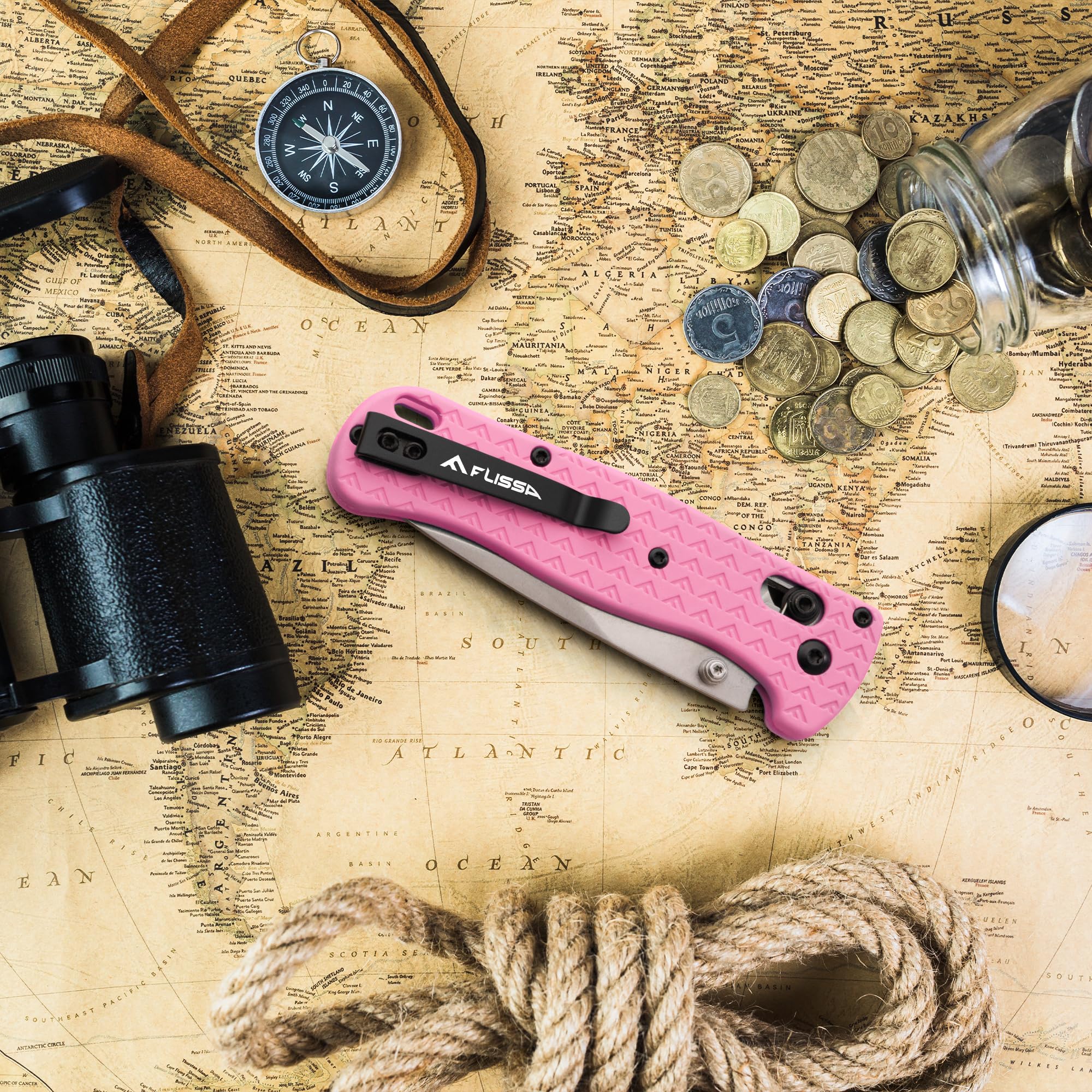 FLISSA pink glass-filled handle delivers lightweight durability.