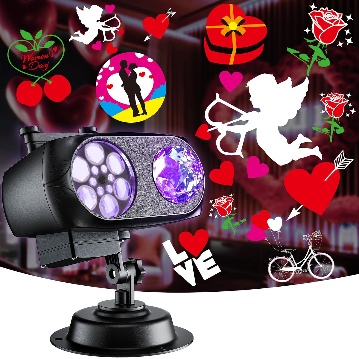 FLITI Brighter Valentines Projector with Ocean Wave pattern for outdoor display